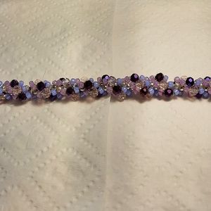 Beaded bracelet called Purple Jewel
